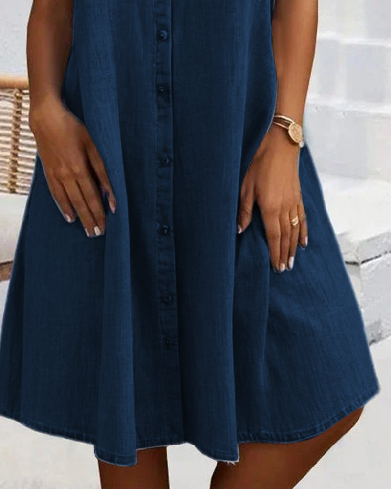 Christine™ | Robe Chemise en Denim Élégante