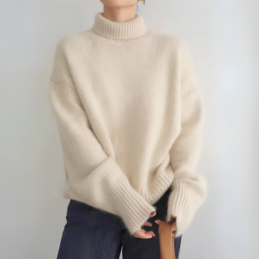 Élisa™ | Pull Col Roulé en Laine Douce