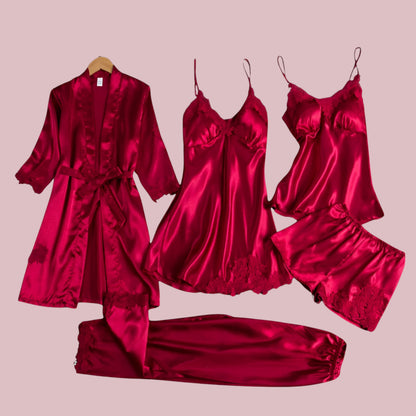 Aurélie™ | Ensemble de Nuit Satiné & Dentelle