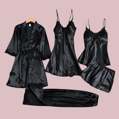 Aurélie™ | Ensemble de Nuit Satiné & Dentelle