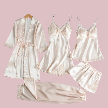 Aurélie™ | Ensemble de Nuit Satiné & Dentelle