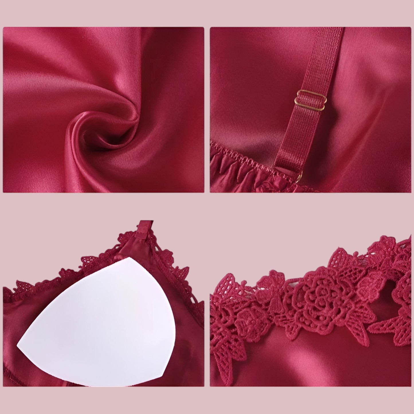 Aurélie™ | Ensemble de Nuit Satiné & Dentelle