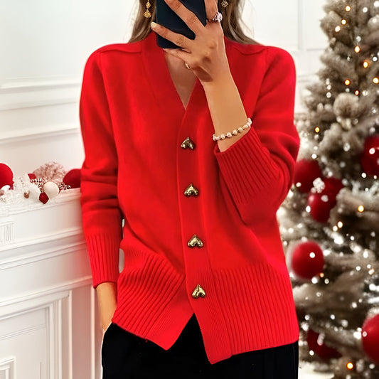 Elsa™ | Cardigan Scandinave à Boutons Cœur