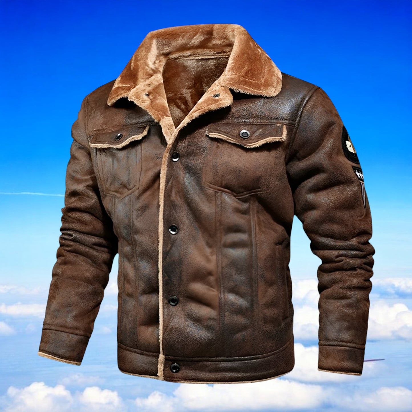 Bastien™ | Blouson Aviateur Doublé Fourrure