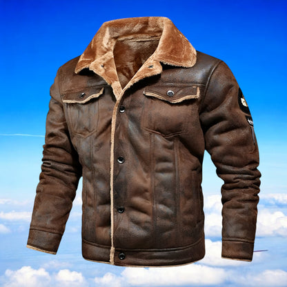 Bastien™ | Blouson Aviateur Doublé Fourrure