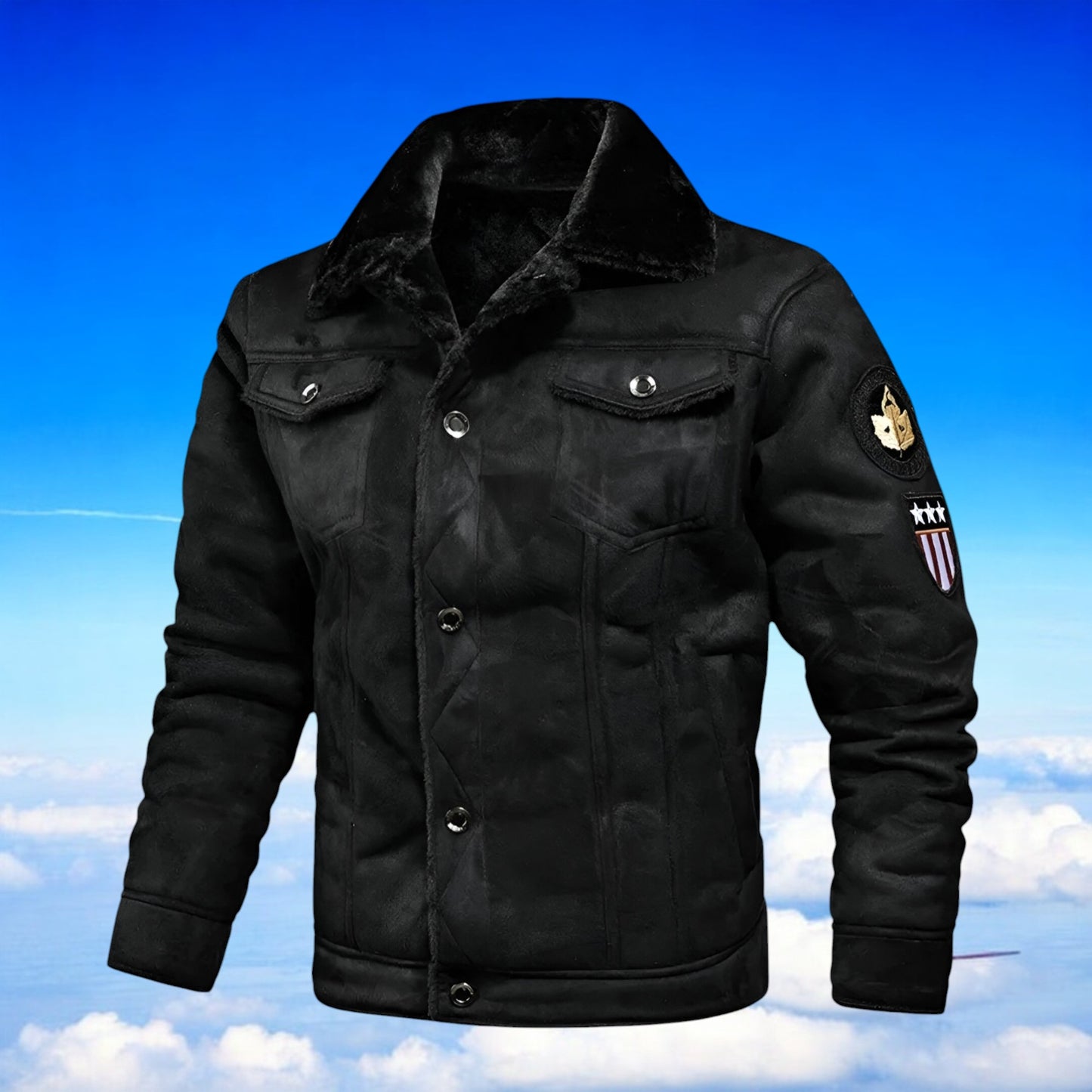 Bastien™ | Blouson Aviateur Doublé Fourrure