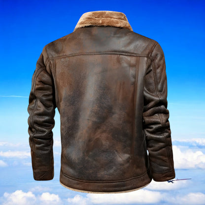Bastien™ | Blouson Aviateur Doublé Fourrure