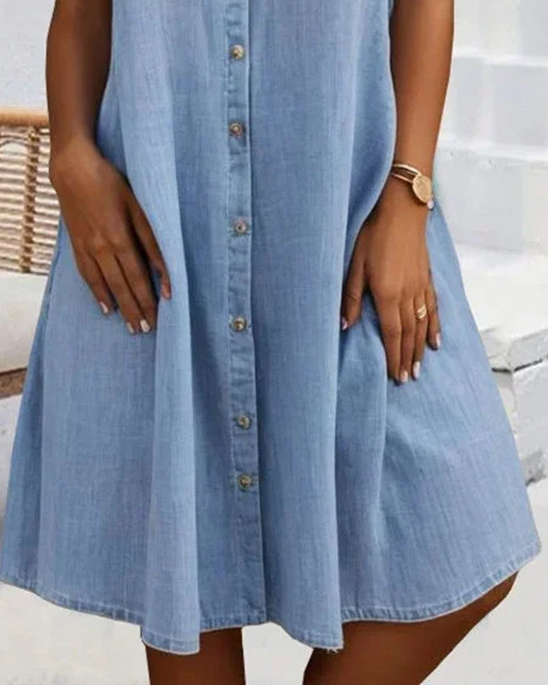 Christine™ | Robe Chemise en Denim Élégante
