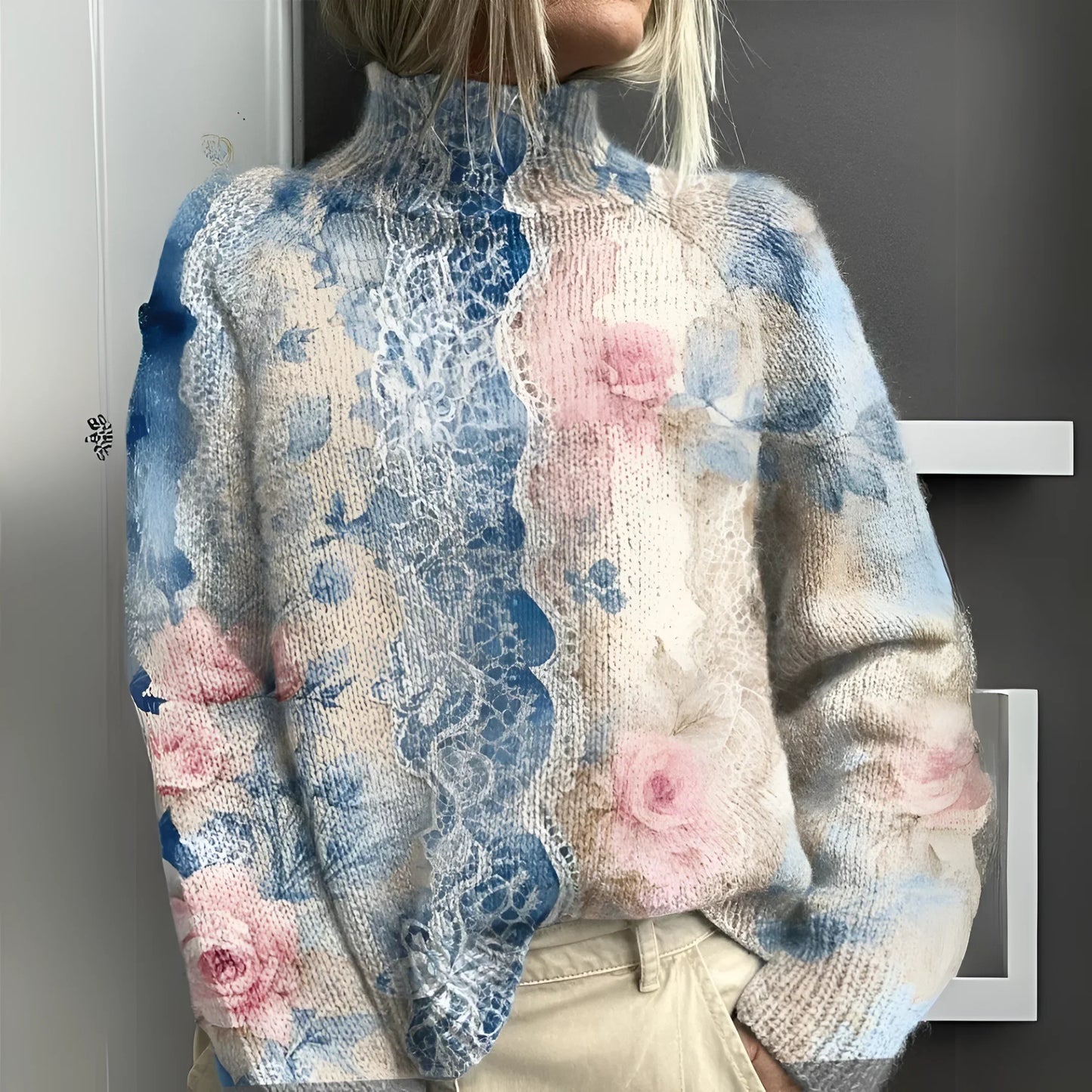 Cédrine™ | Pull chaud à col roulé en maille